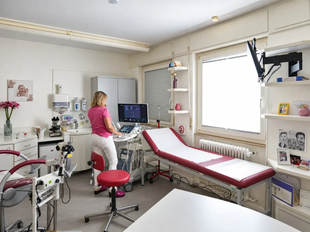 Untersuchungszimmer mit Ultraschallgerät